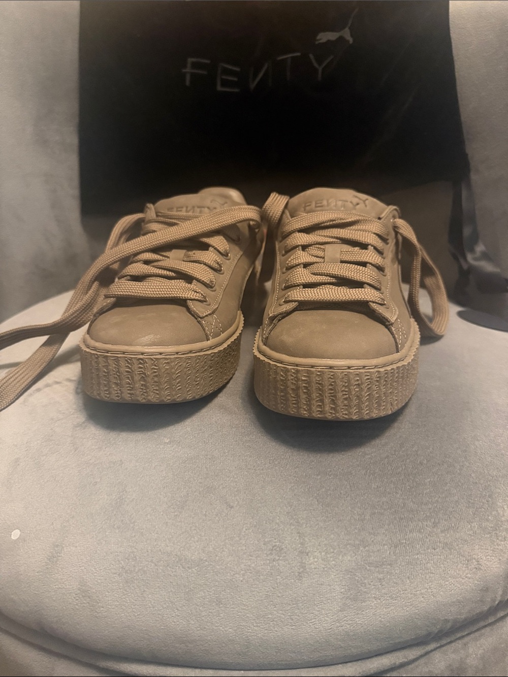 Fenty Beauty Women’s Platform Sneakers in Taupe